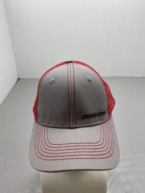 Hat Cap Strap Back One Size Gray Bridgestone Trucker Mesh Back Adjustable Mens